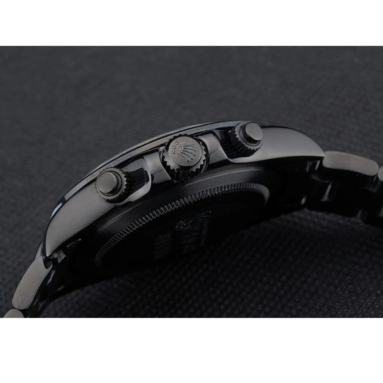 Aaa replica watch Black Strap Daytona Tachymeter Stainless Ion Green Black Steel Dial 80246 Plated Rolex 0801